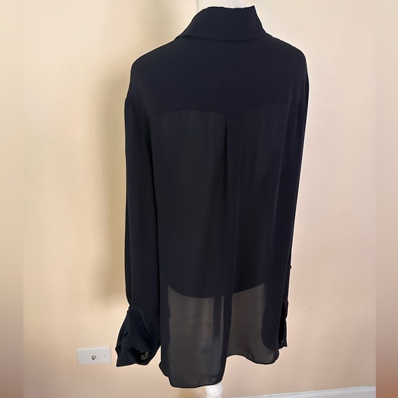 TWP 'Boyfriend' Silk Charmeuse
Shirt in Midnight - Picture 4 of 8
